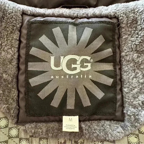 UGG Puffer Down Gray Jacket Parka 80% Duck Down M - Picture 9 of 16